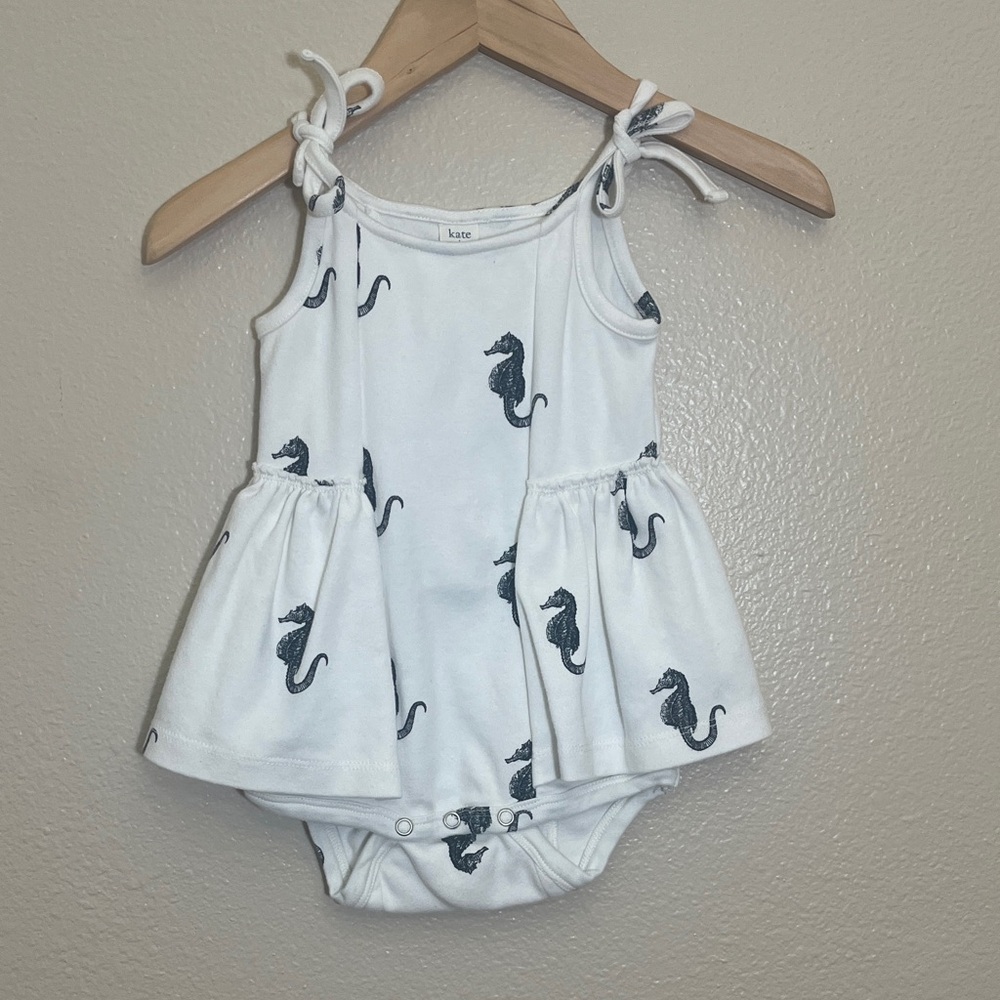 NWT Kate Quinn White Seahorse Beach Romper
